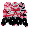 Pet Costume Striped Pink and Red Suspender Dog Fleece